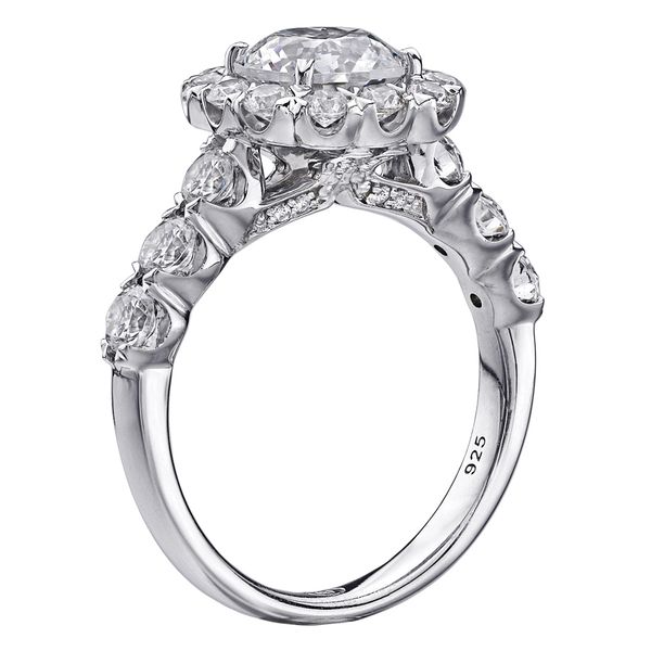 CHRISTOPHER DESIGNS INC. 18K Halo Single Row Natural Cushion Diamond Engagement Ring 1.77 CTW Image 2 Koerbers Fine Jewelry Inc New Albany, IN