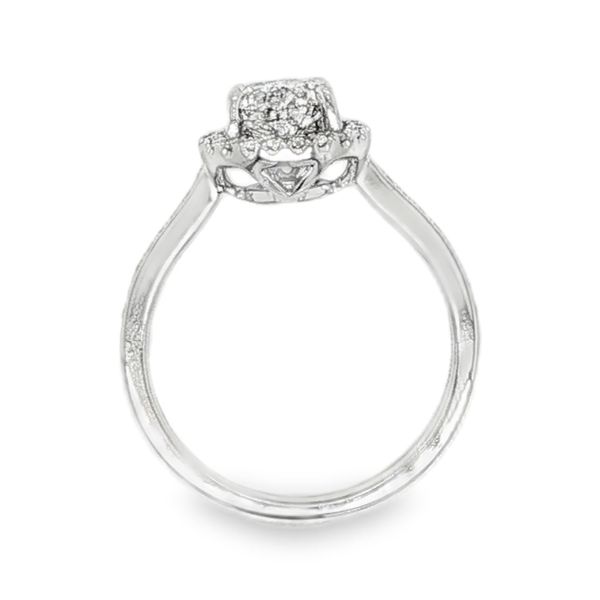 14K Halo Single Row Natural Round Diamond Engagement Ring 1.17 CTW Image 3 Koerbers Fine Jewelry Inc New Albany, IN