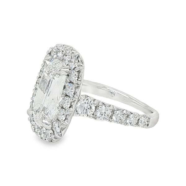 18K Halo Natural Cushion Diamond Engagement Ring 3.71 CTW Image 2 Koerbers Fine Jewelry Inc New Albany, IN