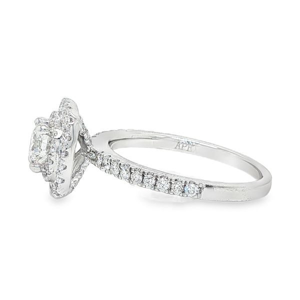 14K Double Halo Natural Round Diamond Engagement Ring 0.98 CTW Image 2 Koerbers Fine Jewelry Inc New Albany, IN