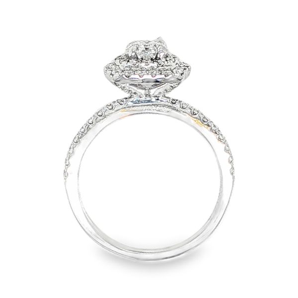14K Double Halo Natural Round Diamond Engagement Ring 0.98 CTW Image 3 Koerbers Fine Jewelry Inc New Albany, IN
