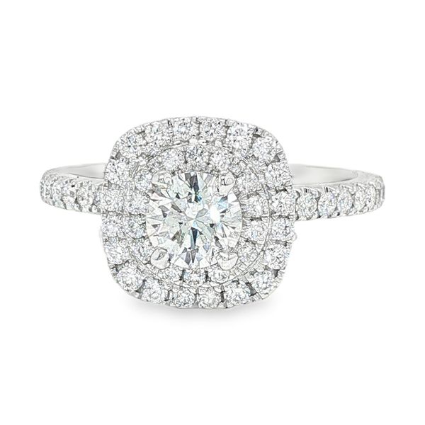 14K Double Halo Natural Round Diamond Engagement Ring 0.98 CTW Koerbers Fine Jewelry Inc New Albany, IN