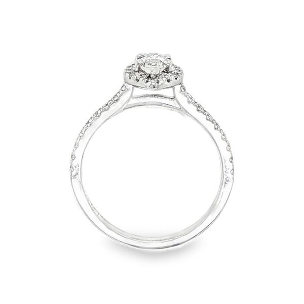 14K Halo Single Row Natural Marquise Diamond Engagement Ring 0.9 CTW Image 3 Koerbers Fine Jewelry Inc New Albany, IN