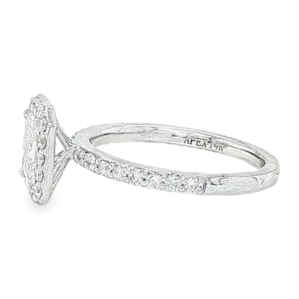 14K Halo Single Row Natural Radiant Diamond Engagement Ring 1.22 CTW Image 2 Koerbers Fine Jewelry Inc New Albany, IN