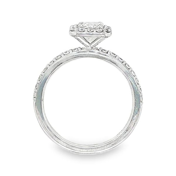 14K Halo Single Row Natural Radiant Diamond Engagement Ring 1.22 CTW Image 3 Koerbers Fine Jewelry Inc New Albany, IN