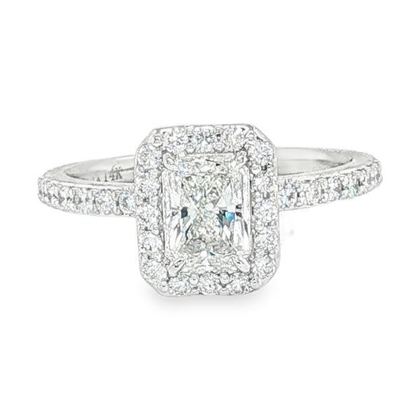 14K Halo Single Row Natural Radiant Diamond Engagement Ring 1.22 CTW Koerbers Fine Jewelry Inc New Albany, IN