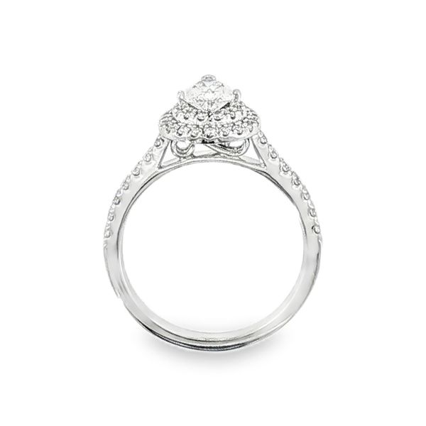 14K White Gold Double Halo Single Row Engagement Ring Image 4 Koerbers Fine Jewelry Inc New Albany, IN