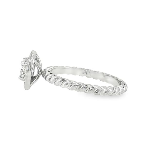 14K Halo Single Row Natural Round Diamond Engagement Ring 0.83 CTW Image 2 Koerbers Fine Jewelry Inc New Albany, IN