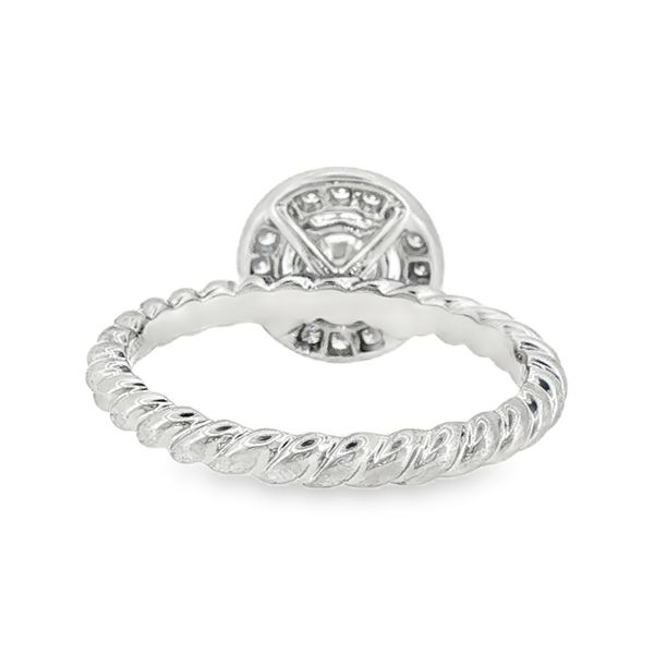 14K Halo Single Row Natural Round Diamond Engagement Ring 0.83 CTW Image 3 Koerbers Fine Jewelry Inc New Albany, IN