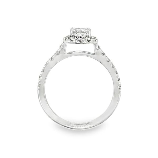 14K Halo Single Row Natural Round Diamond Engagement Ring 1.05 CTW Image 4 Koerbers Fine Jewelry Inc New Albany, IN