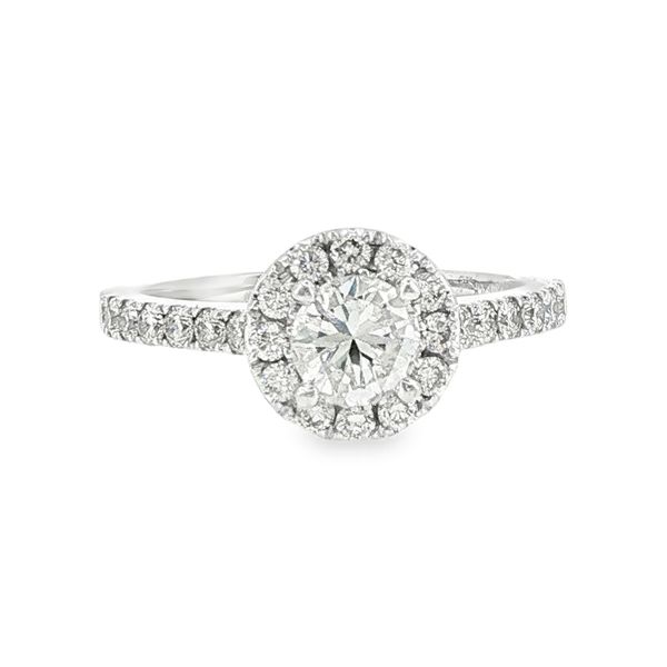 14K Halo Single Row Natural Round Diamond Engagement Ring 1.05 CTW Koerbers Fine Jewelry Inc New Albany, IN
