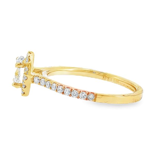 14K Halo Single Row Natural Oval Diamond Engagement Ring 1.01 CTW Image 2 Koerbers Fine Jewelry Inc New Albany, IN