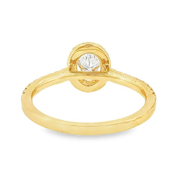 14K Halo Single Row Natural Oval Diamond Engagement Ring 1.01 CTW Image 3 Koerbers Fine Jewelry Inc New Albany, IN