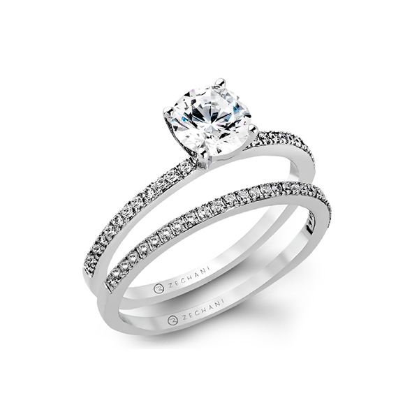 14K White Gold Pave' Diamond Wedding Set Image 2 Koerbers Fine Jewelry Inc New Albany, IN