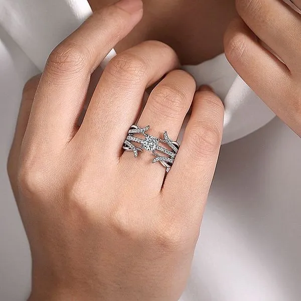 14K White Gold Contemporary Diamond Ring Enhancer Image 3 Koerbers Fine Jewelry Inc New Albany, IN