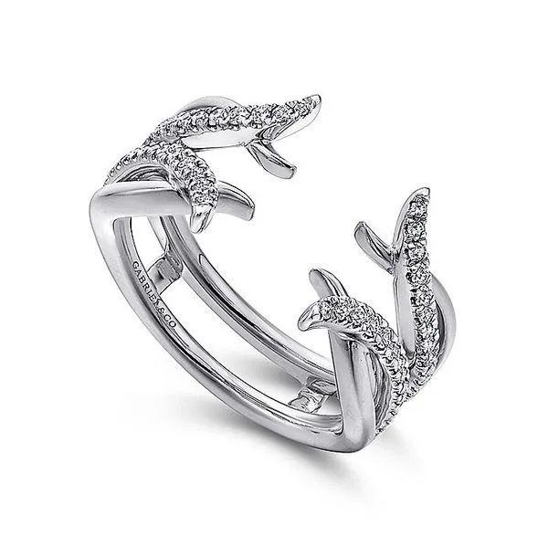 14K White Gold Contemporary Diamond Ring Enhancer Koerbers Fine Jewelry Inc New Albany, IN