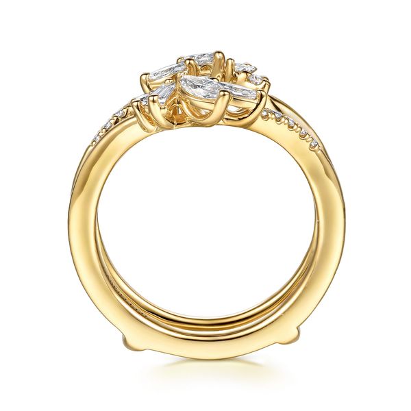 14K Yellow Gold Prong Set Fancy Diamond Ring Enhancer Image 2 Koerbers Fine Jewelry Inc New Albany, IN