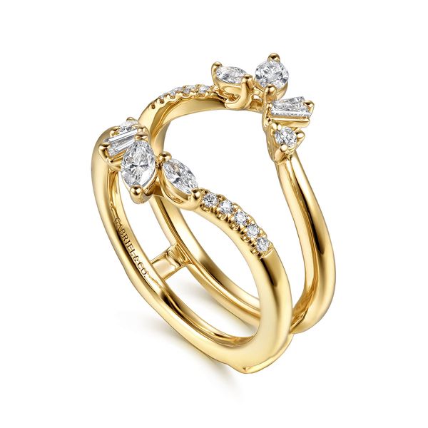 14K Yellow Gold Prong Set Fancy Diamond Ring Enhancer Image 3 Koerbers Fine Jewelry Inc New Albany, IN