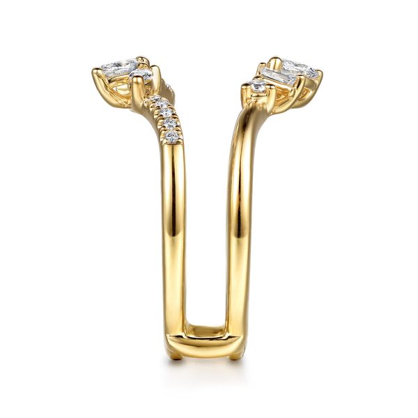 14K Yellow Gold Prong Set Fancy Diamond Ring Enhancer Image 4 Koerbers Fine Jewelry Inc New Albany, IN