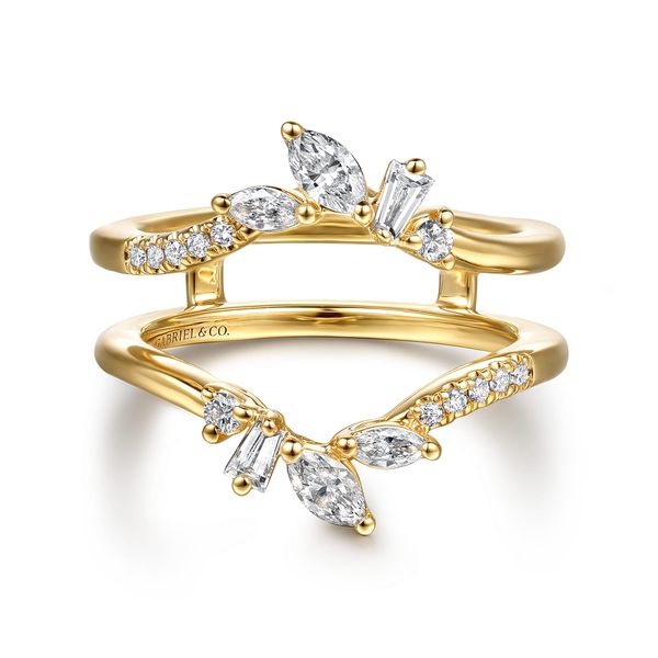 14K Yellow Gold Prong Set Fancy Diamond Ring Enhancer Koerbers Fine Jewelry Inc New Albany, IN