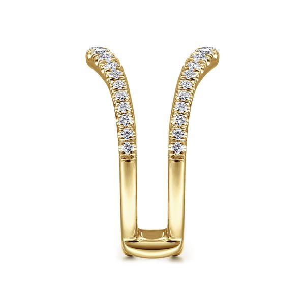 14K Yellow Gold Contemporary Diamond Ring Enhancer Image 4 Koerbers Fine Jewelry Inc New Albany, IN