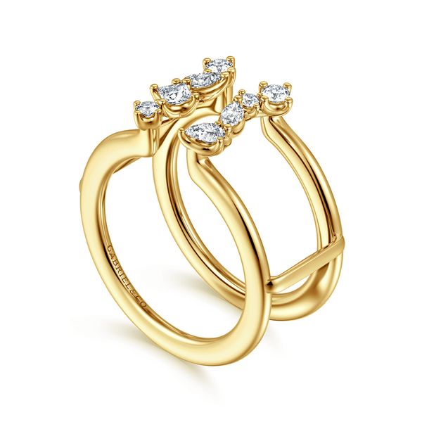 14K Yellow Gold Diamond Marquise Open Smart Ring Enhancer Image 3 Koerbers Fine Jewelry Inc New Albany, IN