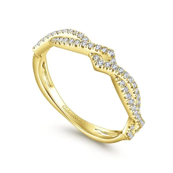 Lady's 14k Yellow Gold Stackable Entwined Diamond Shape Ring Image 2 Koerbers Fine Jewelry Inc New Albany, IN