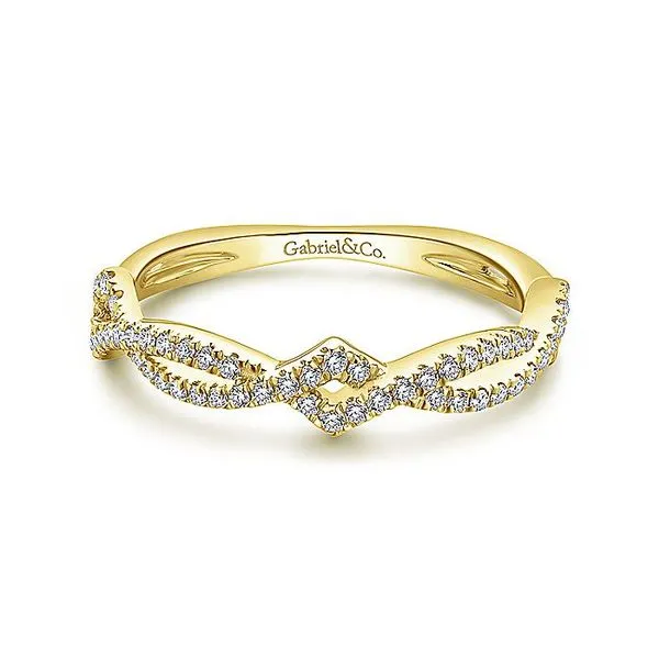 Lady's 14k Yellow Gold Stackable Entwined Diamond Shape Ring Koerbers Fine Jewelry Inc New Albany, IN