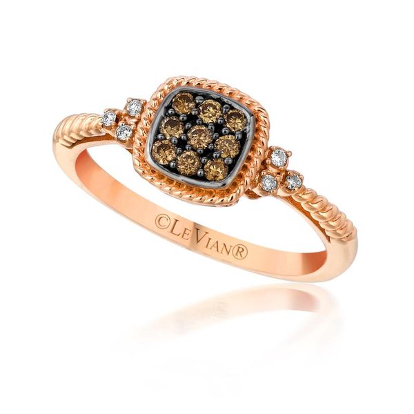 14K Strawberry Gold Cushion Halo Fashion Ring Koerbers Fine Jewelry Inc New Albany, IN