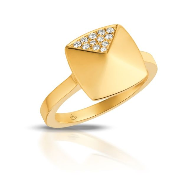 14K Yellow Gold Square Diamond Fashion Ring Koerbers Fine Jewelry Inc New Albany, IN