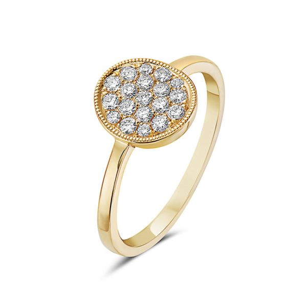 14K Yellow Gold Diamond Oval Fashion Ring Koerbers Fine Jewelry Inc New Albany, IN