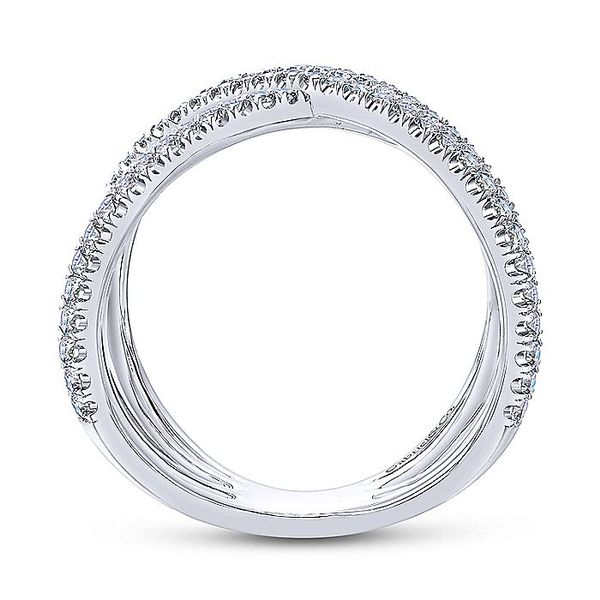 14K White Gold Layered Woven Diamond Ring Image 3 Koerbers Fine Jewelry Inc New Albany, IN
