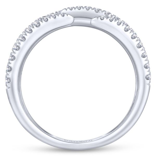 14K White Gold Open Wide Band Pave Diamond Ring Image 3 Koerbers Fine Jewelry Inc New Albany, IN