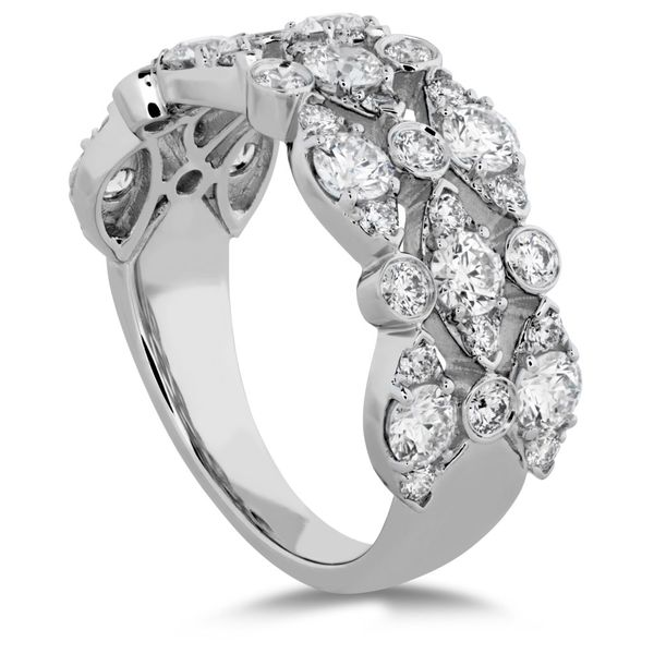 18K White Gold HOF Bezel Regal Triple Row Ring Image 3 Koerbers Fine Jewelry Inc New Albany, IN
