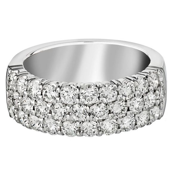 18K White Gold Triple Row Diamond Fashion Ring Koerbers Fine Jewelry Inc New Albany, IN