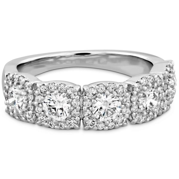 18K White Gold HOF Custom Halo Diamond Wedding Band Koerbers Fine Jewelry Inc New Albany, IN