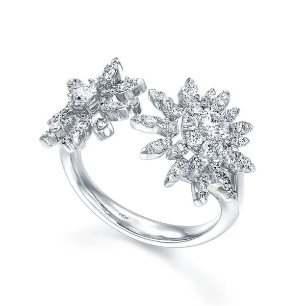 18K White Gold Aerial Double Sunburst Fashion Ring Image 2 Koerbers Fine Jewelry Inc New Albany, IN