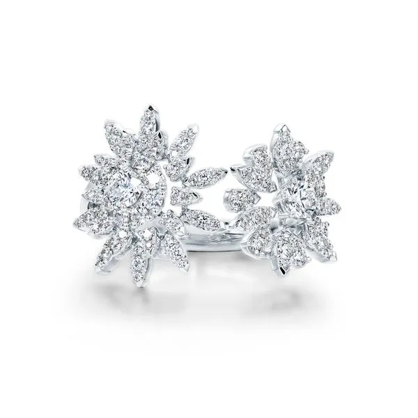 18K White Gold Aerial Double Sunburst Fashion Ring Koerbers Fine Jewelry Inc New Albany, IN