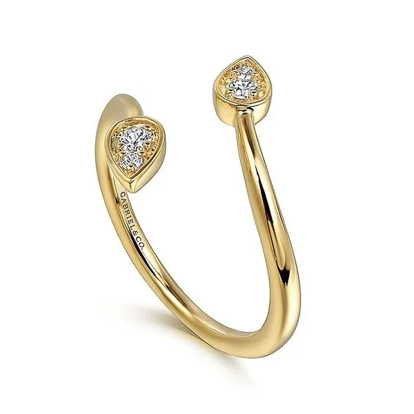 14K Yellow Gold Diamond Bypass Fashion Ring Image 3 Koerbers Fine Jewelry Inc New Albany, IN