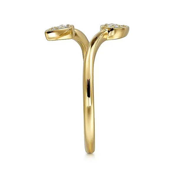 14K Yellow Gold Diamond Bypass Fashion Ring Image 4 Koerbers Fine Jewelry Inc New Albany, IN