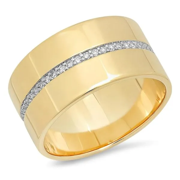 14K Yellow Gold Cigar Band Fashion Ring Koerbers Fine Jewelry Inc New Albany, IN