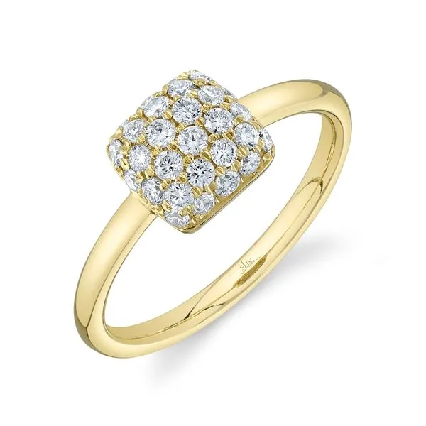 14K Yellow Gold Diamond Square Pave Fashion Ring Koerbers Fine Jewelry Inc New Albany, IN