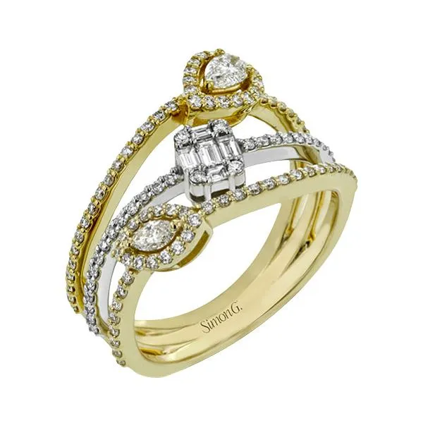 18K 2-Tone White and Yellow Gold Diamond Fashion Ring Koerbers Fine Jewelry Inc New Albany, IN