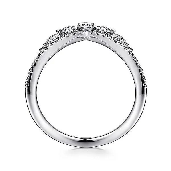 14K White Gold Bursting Diamond Chevron Ring Image 2 Koerbers Fine Jewelry Inc New Albany, IN