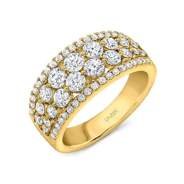 14K Yellow Gold Frivolite 4-Row Diamond Band with Pave Edges Koerbers Fine Jewelry Inc New Albany, IN