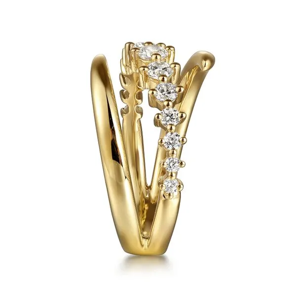 14K Yellow Gold Diamond Bypass Ring Image 4 Koerbers Fine Jewelry Inc New Albany, IN
