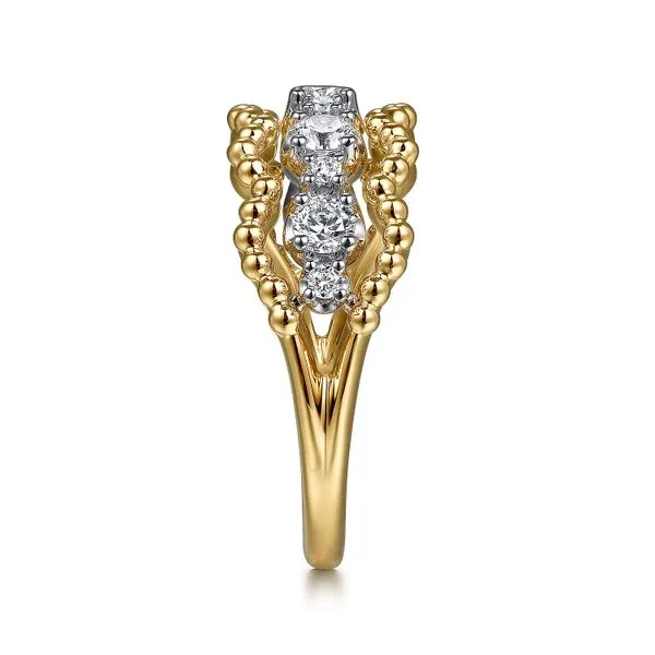 14K White & Yellow Gold Bujukan Diamond Fashion Ring Image 4 Koerbers Fine Jewelry Inc New Albany, IN