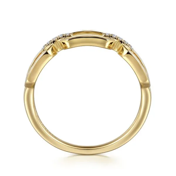 14K Yellow Gold Diamond Chain Link Band Image 2 Koerbers Fine Jewelry Inc New Albany, IN