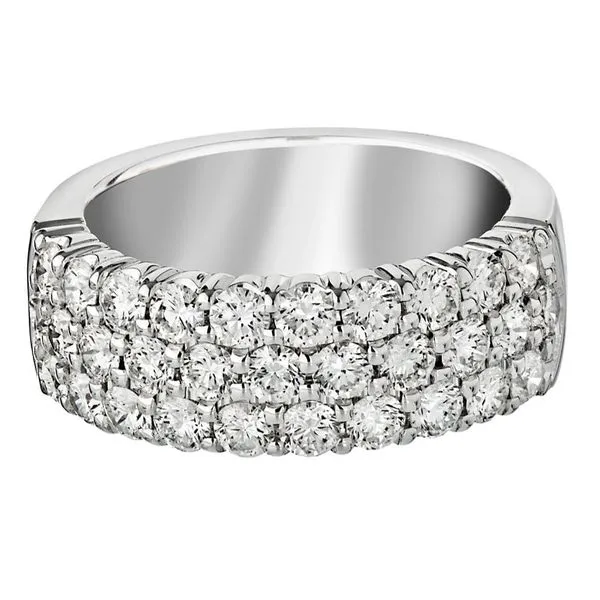 18K White Gold Triple Row Diamond Fashion Ring Koerbers Fine Jewelry Inc New Albany, IN