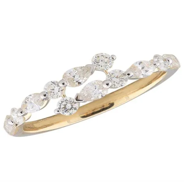 14K Yellow Gold Diamond Bypass Fashion Ring Koerbers Fine Jewelry Inc New Albany, IN